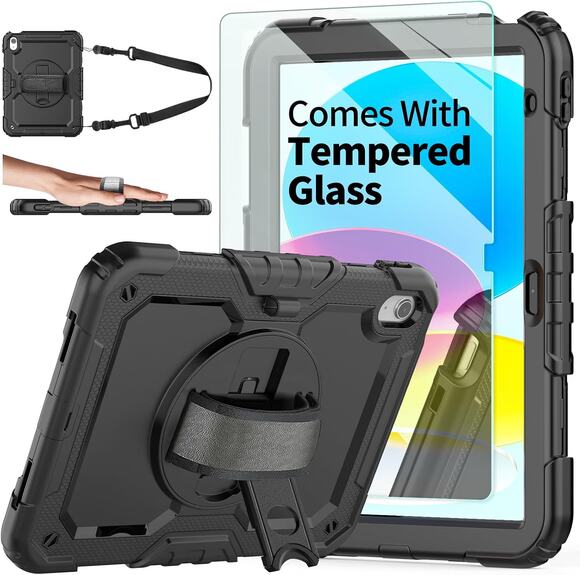 Ambison Other - Ambison Case For IPad (A16) 11th/10th Generation 11''/10.9'' 2025/2022 (Black)
